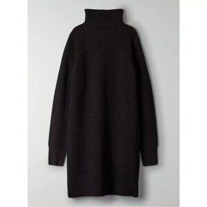 Aritzia Wilfred Free Merino Wool New Bianca Dress Black Size Small